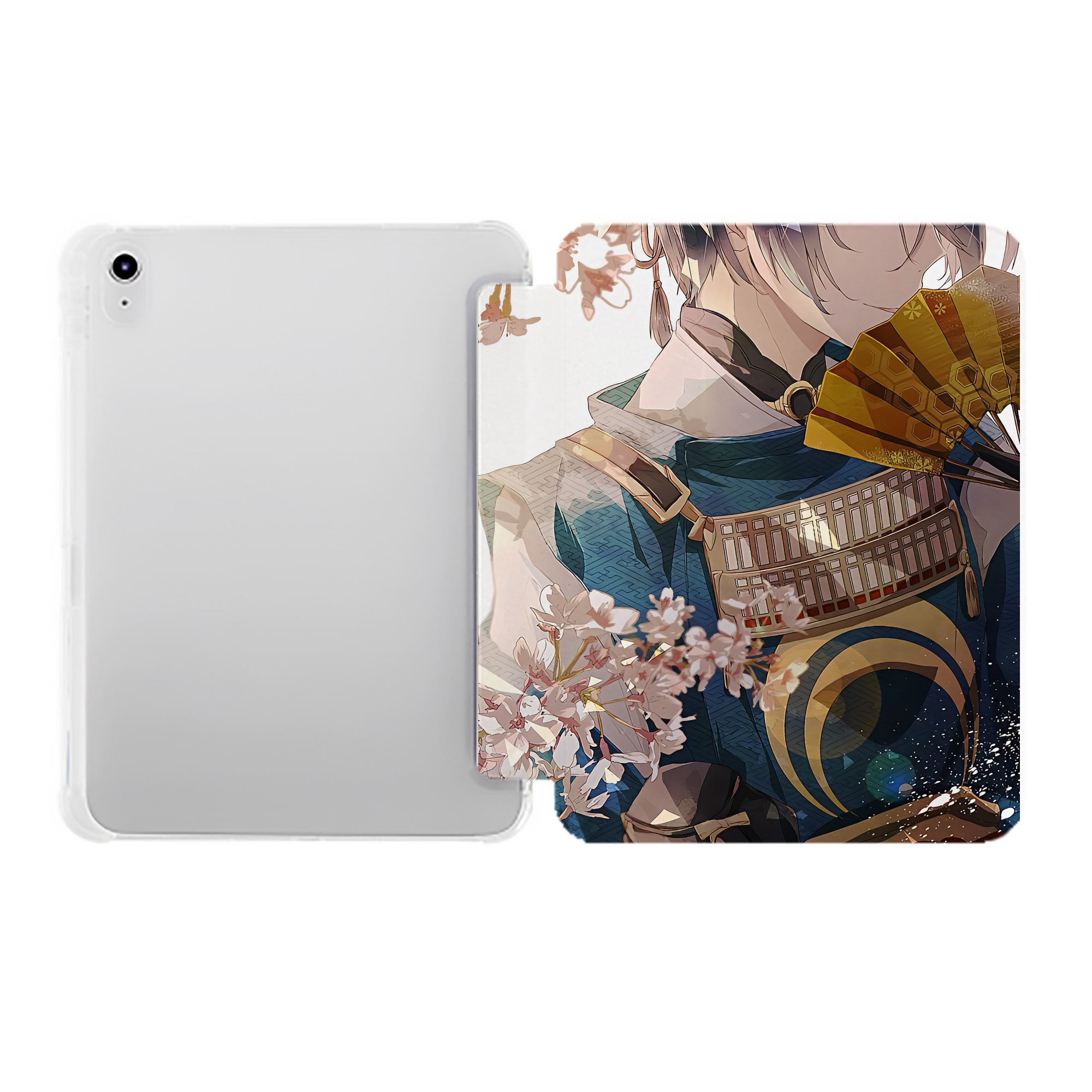 （画像用） 刀剣乱舞 Touken Ranbu IPad ケース ペン収納付き 三つ折りスタンド PUレザー×シリコン 対応機種9.5/10.5/10.9インチ